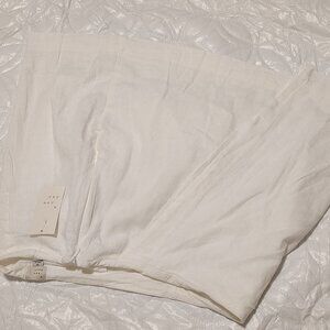 A New Day Women's Linen Blend Skort Side Zip White Size 10 - NWT